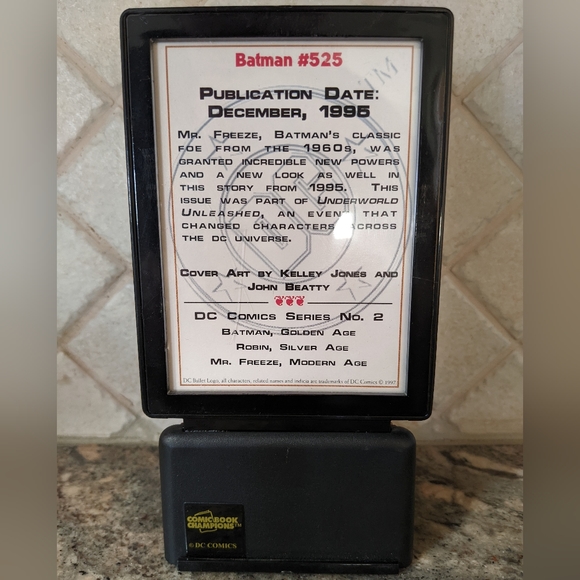 VTG 1997 DC Comic Book Champions Batman Mr. Freeze Fine Pewter Original - Picture 4 of 5